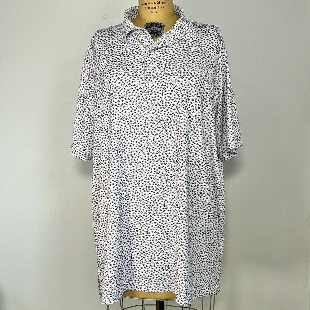 Peter Millar Summer Comfort Polo XL Angry Anglers Fish Golf Shirt